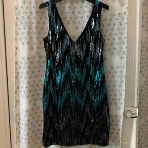 Beautiful Sequin V-Neck Mini Dress